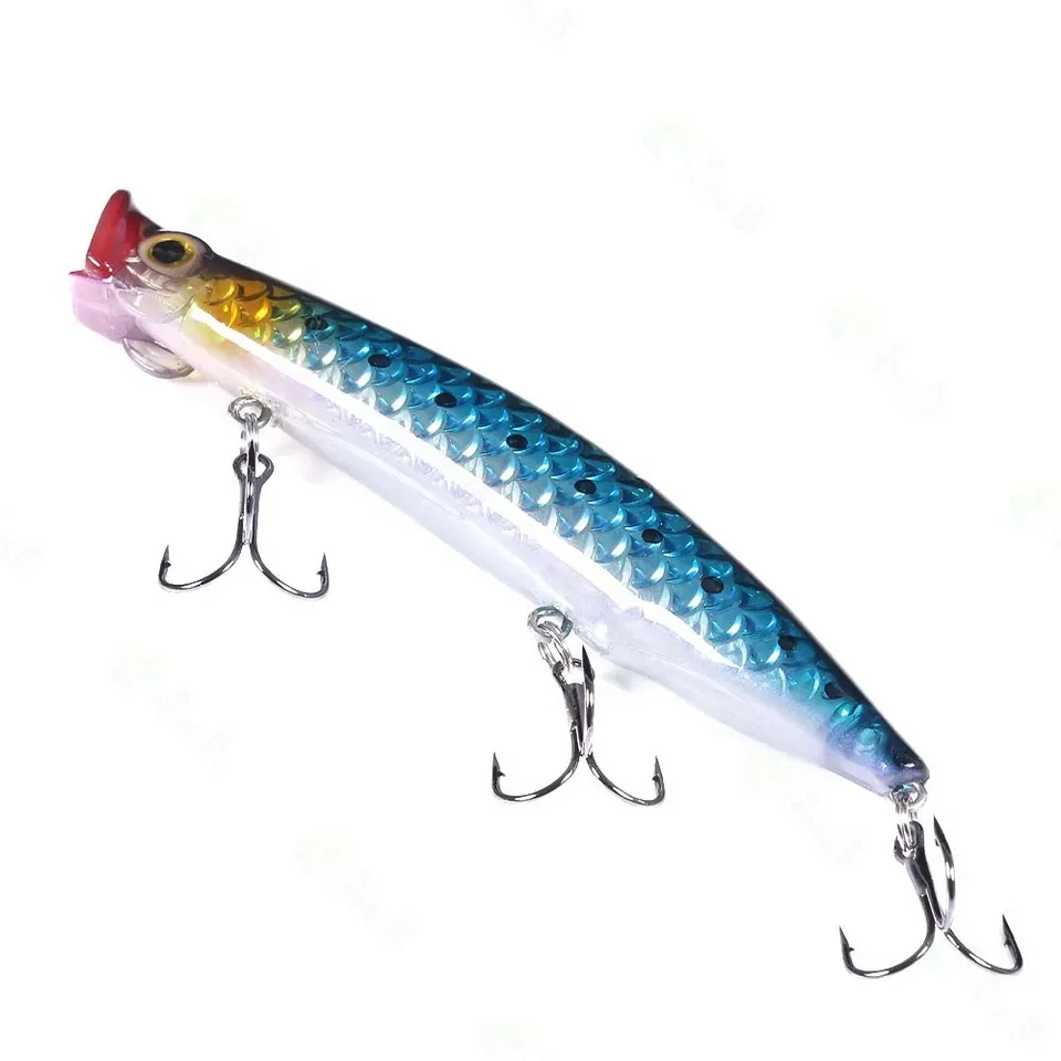 Kit 2 Sea Popper Serra Barracuda Spigola Esche Artificiali Pesca Spinning Mare - Immagine 2 di 4
