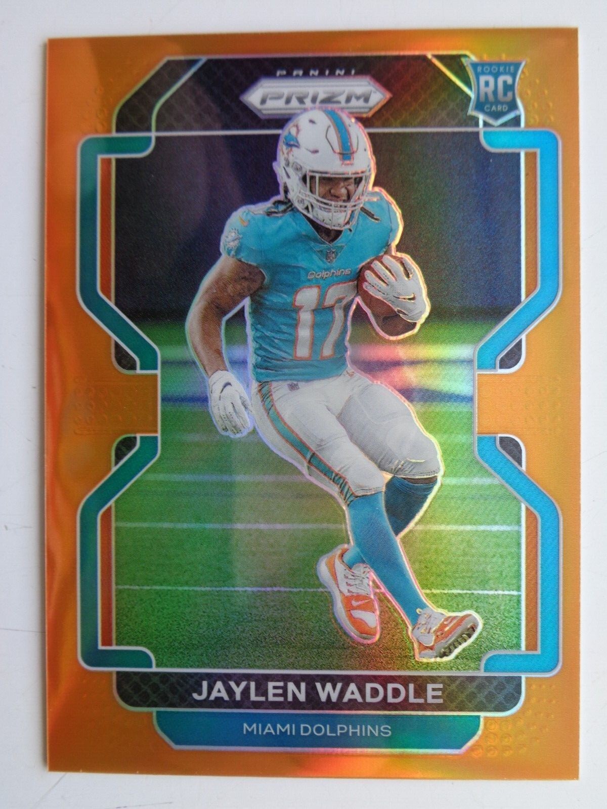 2021 Panini Prizm #338 JAYLEN WADDLE RC ORANGE Prizms RC # 105 /249