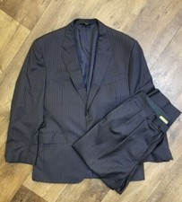 Jos A Bank Navy Blue 2 piece Men's Wool Suit 42R 34 x 38 Signature Gold
