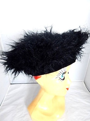 fuzzy hat black