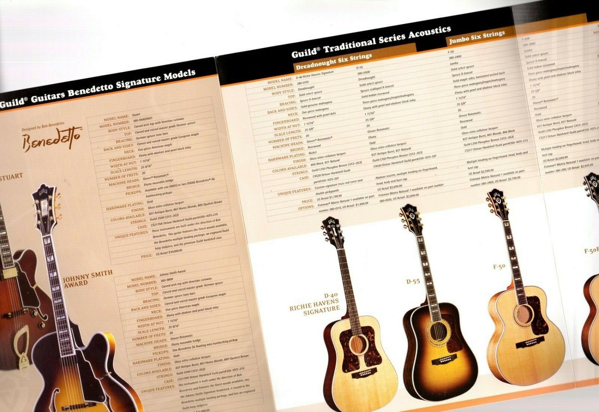 2004 GUILD Guitars Catalog/Brochure: Design Series,Benegetto