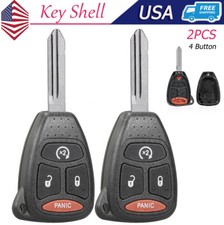 2 For 2006 2007 2008 2009 Dodge Ram 1500 2500 3500 Remote Key Shell Case 4button