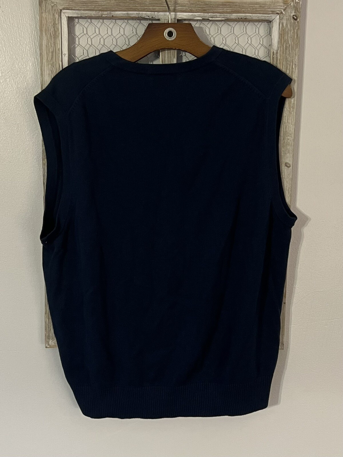 Lands End V Neck Sweater Vest Size M eBay