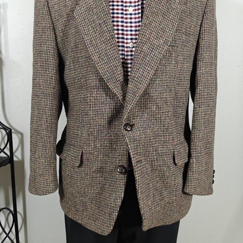 Harris Tweed Men's Sport Coat Blazer Two Button Brown Virgin Scottish Wool 44S - Picture 11 of 16