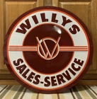 Willys Sales Service Metal Sign Garage Vintage Style Wall Decor Bar Pub Gasoline
