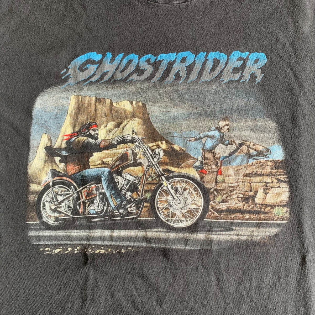 80s VINTAGE EASYRIDERS BIKER T-SHIRT MEN SZ L HOLLYWOOD, CA 