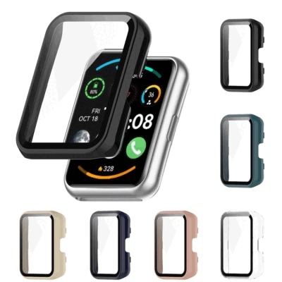 2 in 1 Case + Screen Protect Glass Protective Watch Cover For Huawei Watch Fit 2