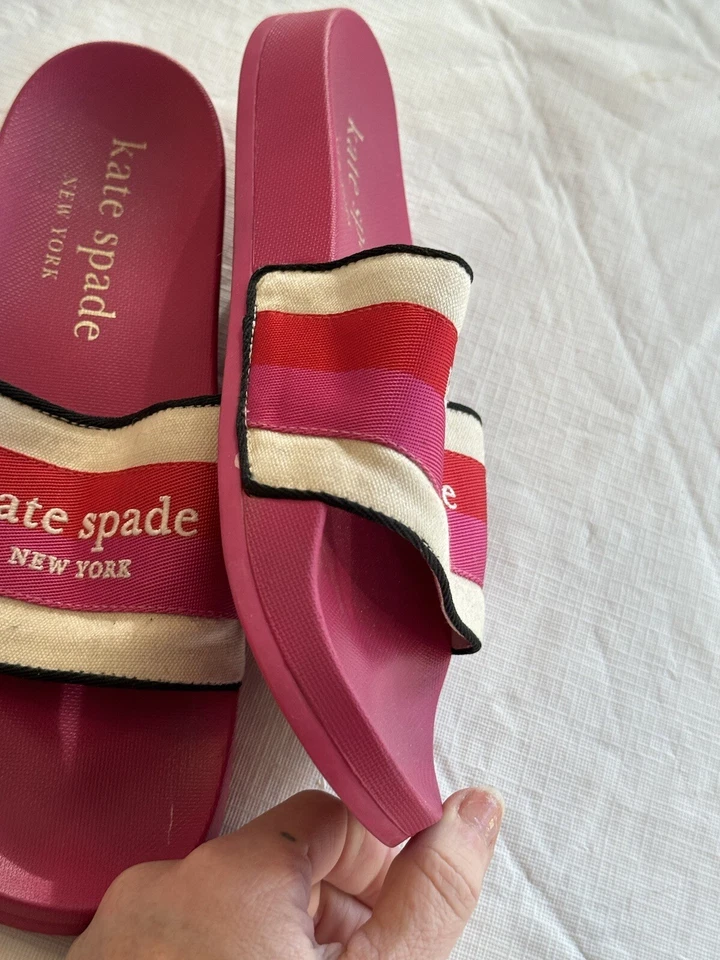 Сандалии-шлепанцы Kate Spade Buttercup праздничные розовые/фамильные помидоры размер 9B - Изображение 4 из 4