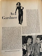 Ava Gardner, Full Page Vintage Clipping, a