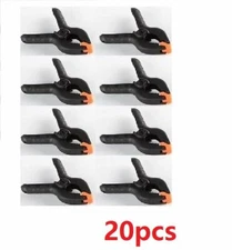 20 Pcs 4" inch Heavy Duty Plastic Spring Clamps Tips Tool Clip 2" Jaw Opening