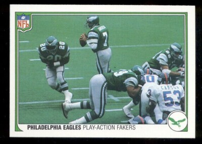 1983 Fleer Action RON JAWORSKI HARRY CARSON Philadelphia Eagles Team Card