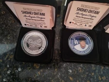 Shohei Ohtani Los Angeles Dodgers Highland Mint Silver Plated Coin #'d To 5000 
