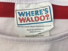 Halloween costume Where s Waldo Shirt Adult Sz Small/medium S/M