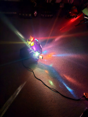 Alpha Unique Vintage Centerpiece Disco Light New in Box Old Stock Tested W/ Lamp