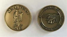 SEAL Team One Commanding Officer CO's Challenge Coin Naval Special Warfare ST-1