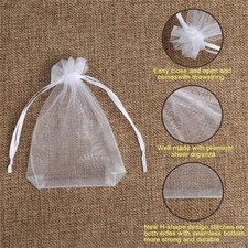 50pcs Organza Bag Jewelry Packaging Gift Candy Wedding Party Goodie Packing Favo