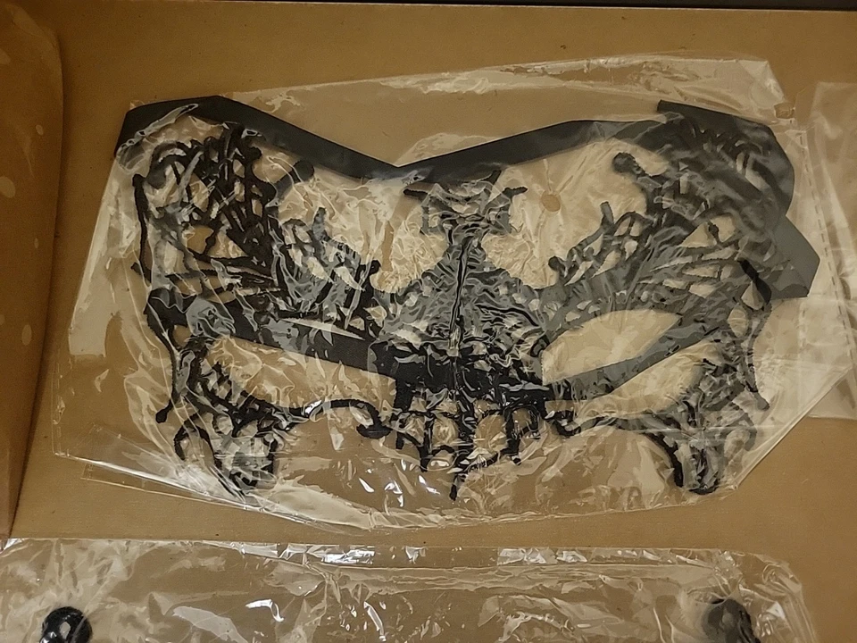 8 Black Lace Animal Masquerade Masks With Black Tie Ribbon - Image 2 of 4