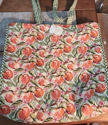 Vera Bradley Bath & Body Works Peach Blossom Nectar Tote Bag Quilted Fabric NWT