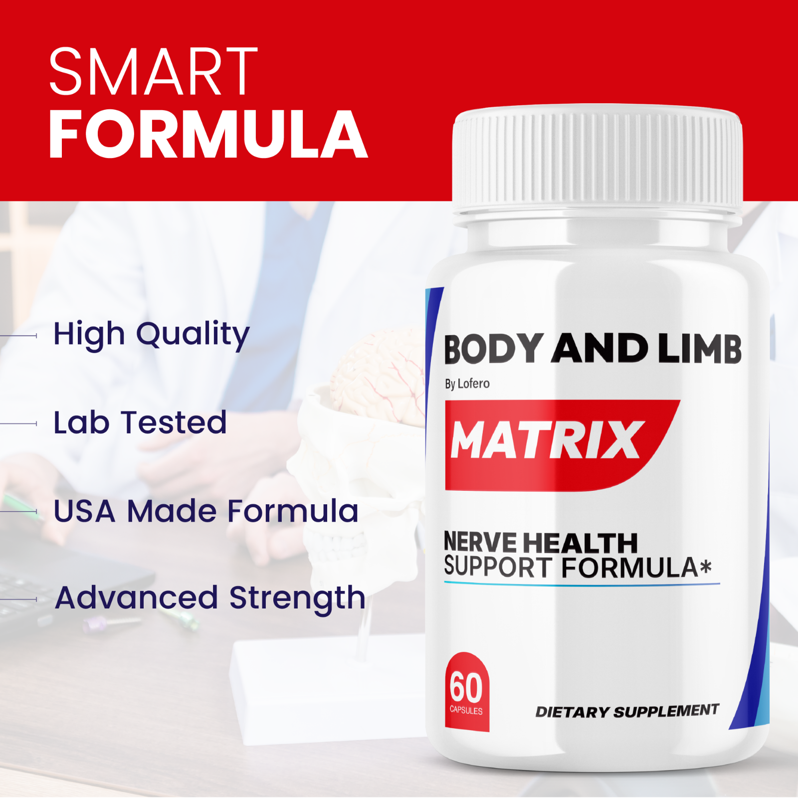 Body and Limb Matrix Capsules For Nerve Health Neuropathy Pills Support ...