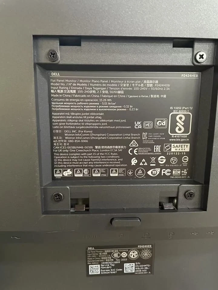 Dell P2424HEB 24" Class Webcam Speaker Full HD LED Monitor - 16:9 - Black - Image 4 of 4