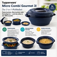 Tupperware Micro CombiGourmet 3in1 Dampfgarer Reiskocher Pasta-Maker In einem