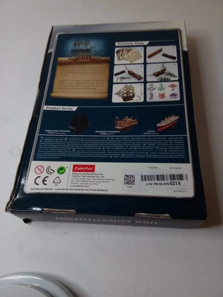 RARE CubicFun 3D Puzzle USS Constitution Vessel Ship Model MISB FREE SHIPPING - Image 4 of 4