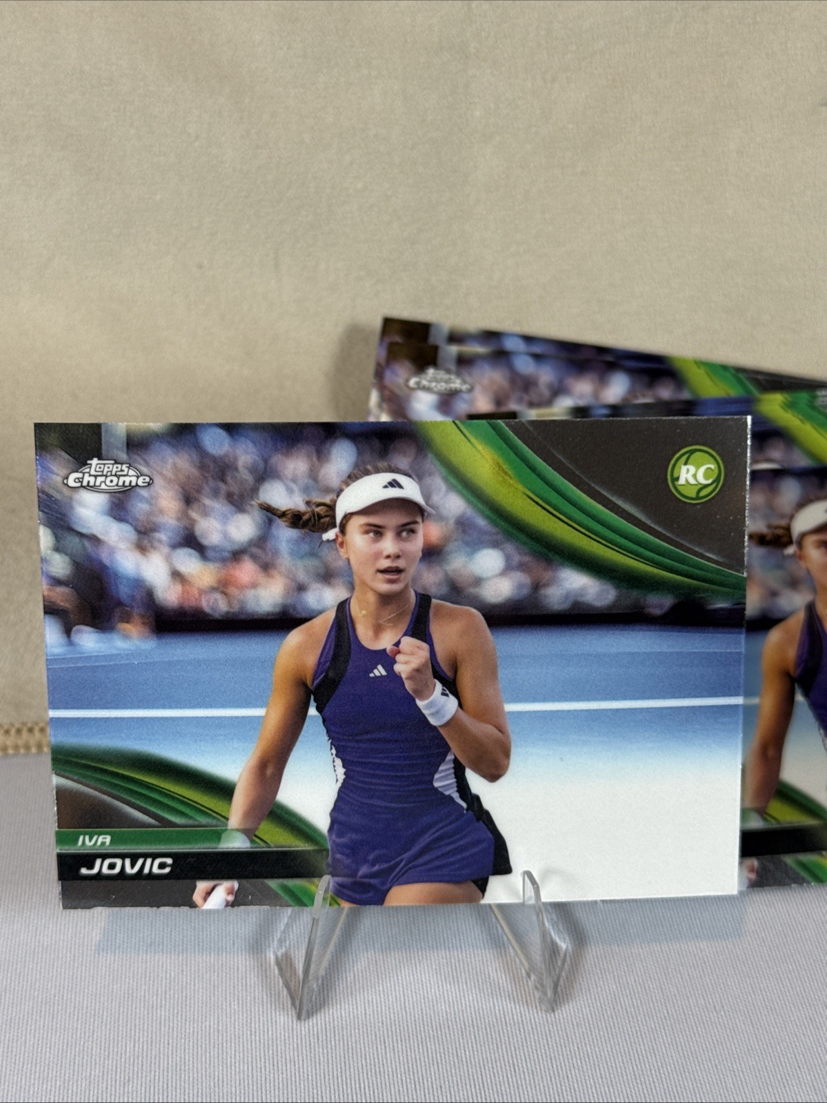 2025 Topps Chrome Tennis Iva Jovic #208 RC Buy Up To 11, Cards NM to Mint