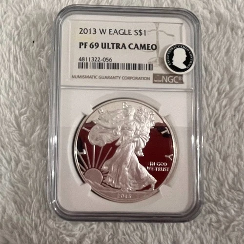 2013-W S$1 American Silver Eagle | NGC PF 69 Ultra Cameo | 0.999 Fine Silver