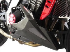 Kawasaki Z1000 2003-2006 Pancia Pancia Look Carbonio con Rete Argento di Powerbronze