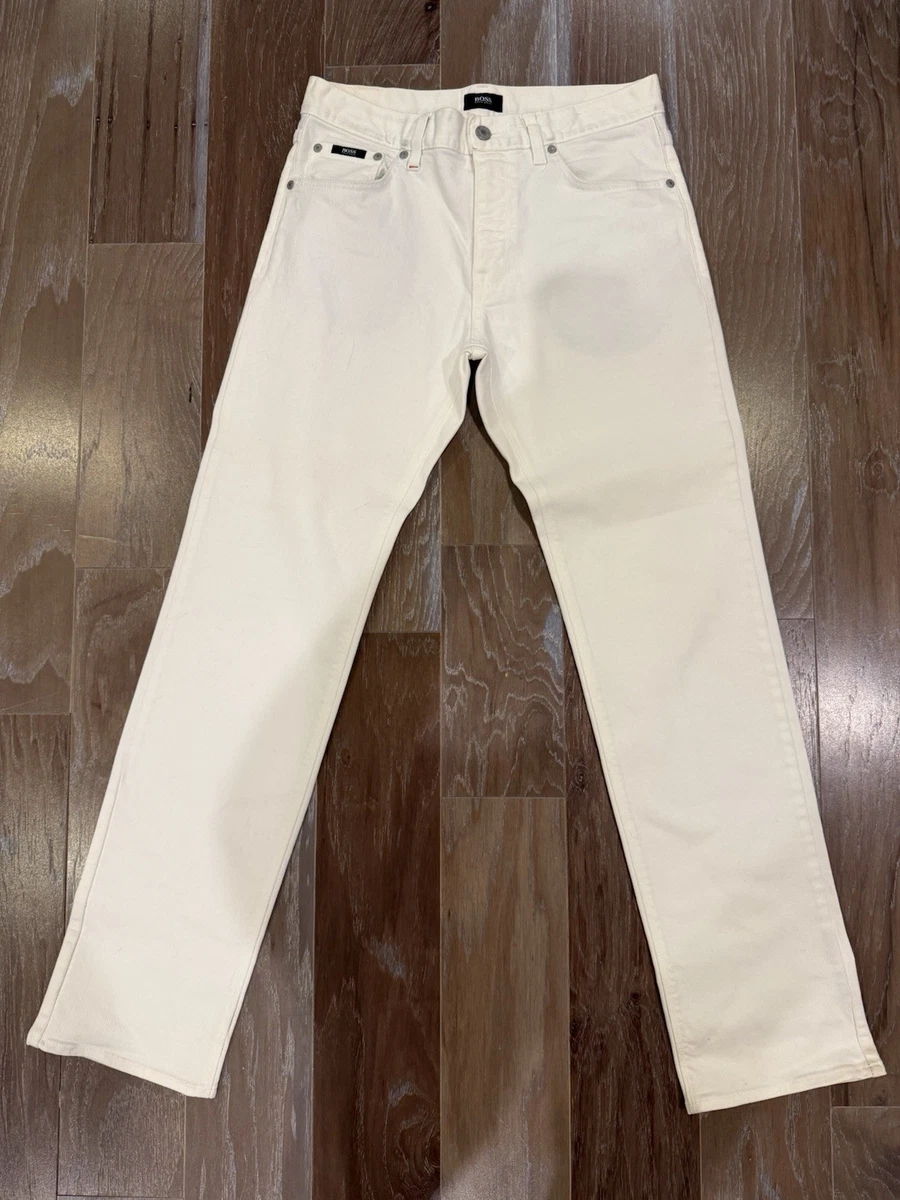 HUGO BOSS White Regular Size Jeans for Men for sale | eBay