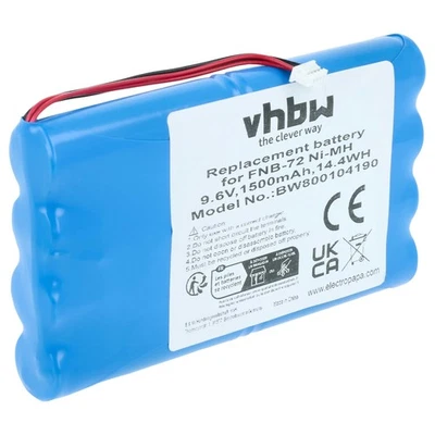 VHBW Akku für Yaesu FT817 FT-817ND FT-817 1500mAh 9,6V