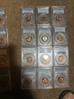 28 Graded PCGS Wheat Penny Lot Mostly MS66 RD Must See 1943 S Over 500 Dollars