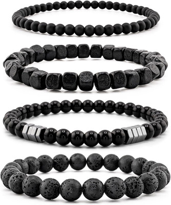Herren Armband Set Multi - Tiger Eye/Matte Agat/Lava Rock Geschenke für Geburtst