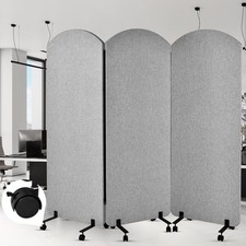 72"x 66" Large Panel Room Divider Privacy Screen for Office Partition Separators