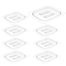 1/6 Size Polycarbonate Food Pan Lids with Handle, 6.9x6.3'' Clear Steam Table...