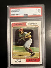1974 Topps #300  Pete Rose  PSA 5 EX  Cincinnati Reds  3000 Hit Club