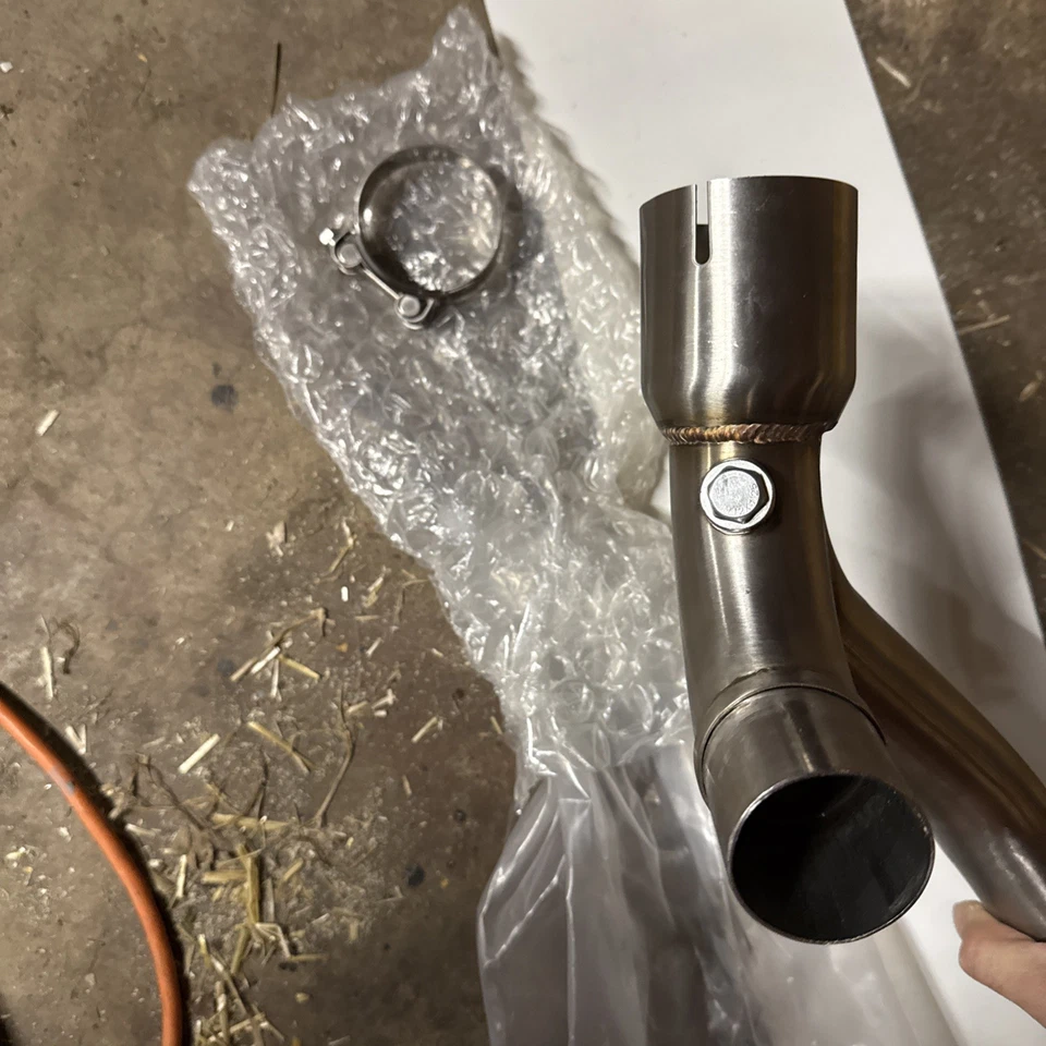 Deslizable para Suzuki GSXR1000 2009-2011 sistema modificado escape enlace medio tubo de conexión Foto 3 de 4