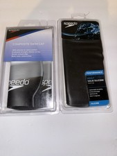 Speedo Unisex Performance Swim Cap Black, Solid, Silicone, Lightweight