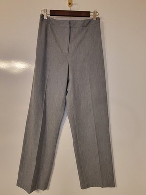 Talbots Pants Womens 8 Gray Flat Front Straight Leg Stretch Back Pocket