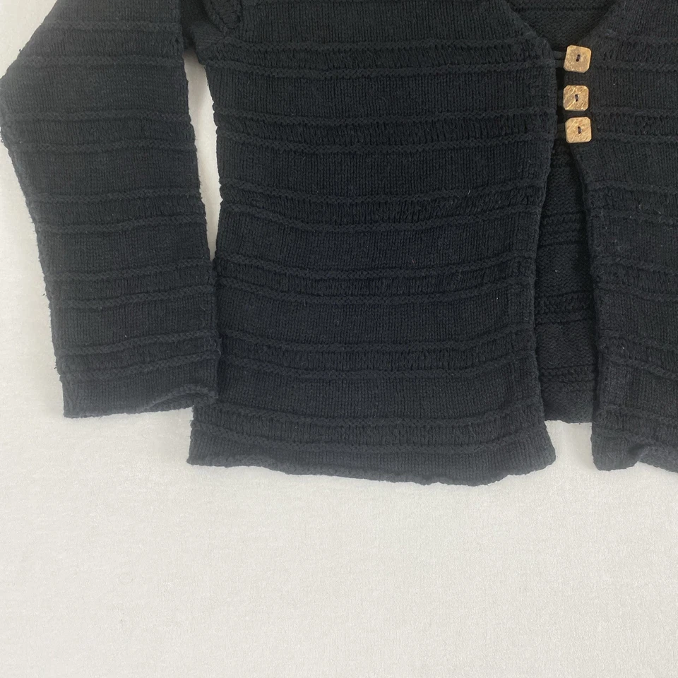 Suéter Cárdigan Vintage Willow Hecho en EE. UU. Tejido con Textura Pesada Madera Botón Foto 4 de 4