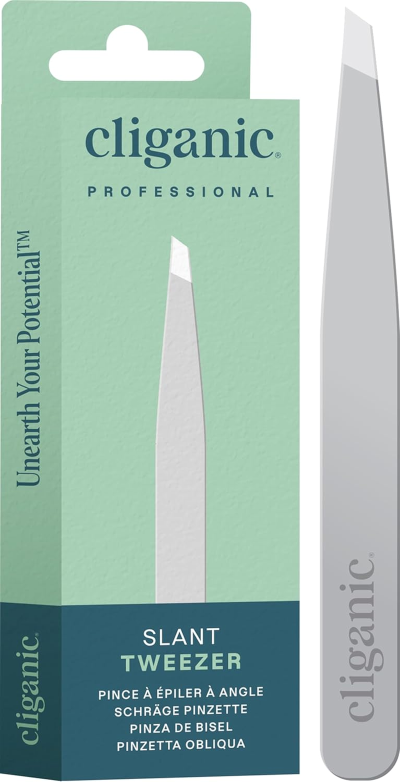 Professional Eyebrow Tweezers Slant Tip - Precision for Men and Women| S