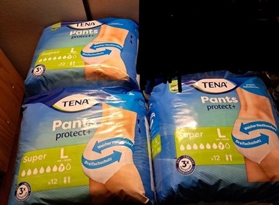 3x 12 =36 Stück TENA Pants Super Gr L Inkontinenz Höschen Tena pants protect+neu