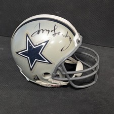 Tom Landry Autographed Signed Football Mini Helmet Dallas Cowboys JSA COA