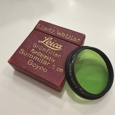 Leica Green Summitar Filter In Box for 5cm 2 Summitar lens, US SELLER "LQQK"