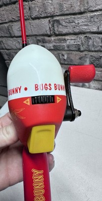 Vintage 1998 Bugs Bunny Warner Brothers Kids Fishing Rod & Reel by