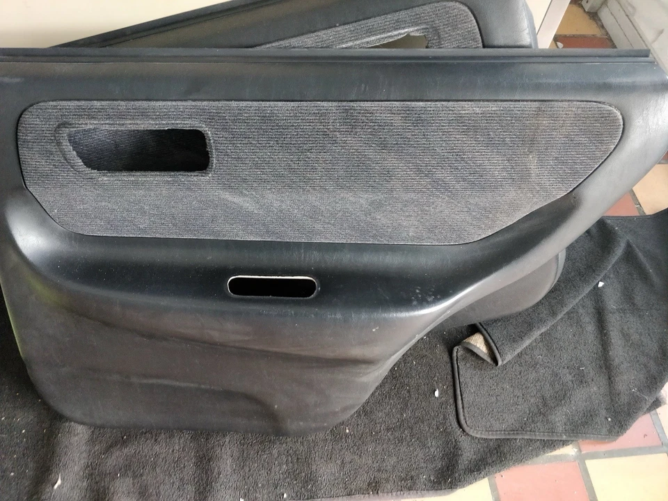 94-01 ACURA INTEGRA 4 PUERTAS TRASERO PAR PANELES TARJETA MOLDURA OEM TELA GRIS Foto 4 de 4