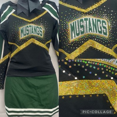 Cheerleading Uniform High School Mustangs Adult Med