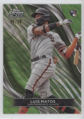 2024 Topps Chrome Black Green Wave Refractor 94/99 Luis Matos #44 Rookie RC 02w5