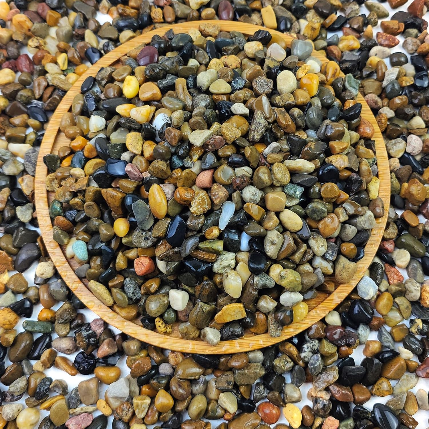 2 Lbs Fish Tank Gravel, Natural 4-8 Mm Aquarium Gravel Stones, Decorative Pea Gr