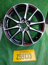 18" Genuine Toyota YARIS GR ALLOY WHEEL RIM 5X100 BLACK DIAMOND RED 42611-0DM90